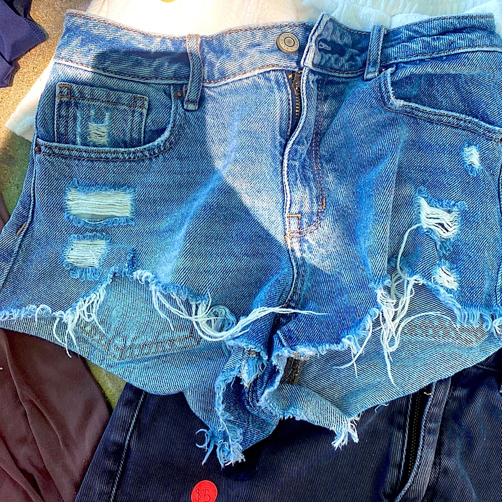 Pacsun ripped jean shorts